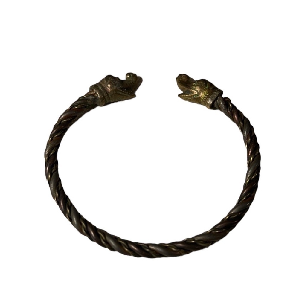 Brass bangle bracelet